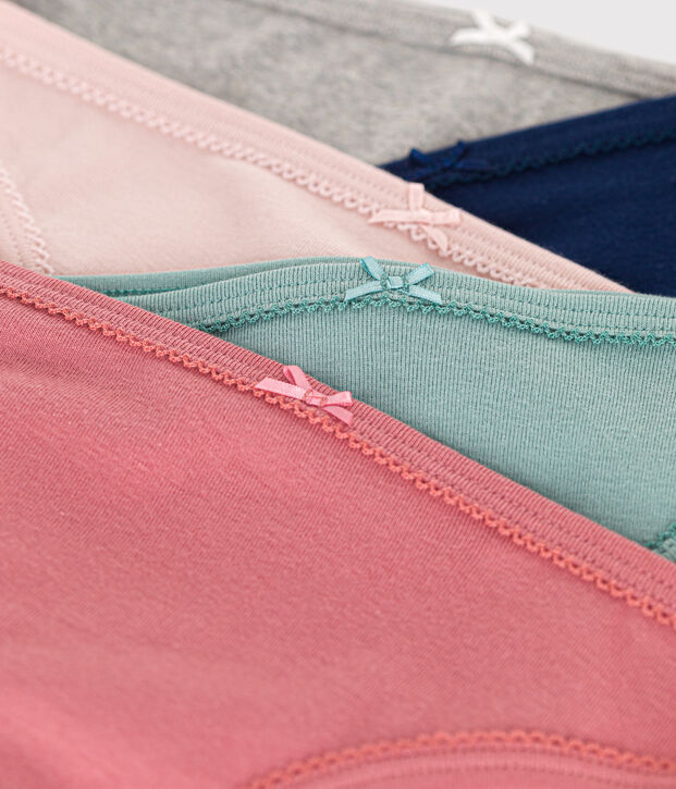 Setje met 5 katoenen damesslips multicouleur