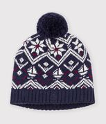 blauw/ecru/rood