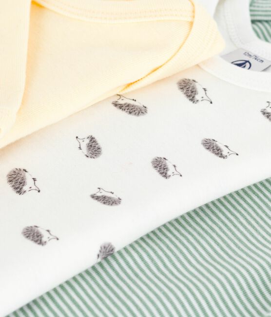 Lot de bodies manches longues en coton imprimé hérissons bébé variante 1
