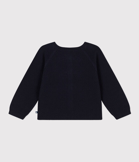 Cardigan voor meisjes in katoen blauw SMOKING
