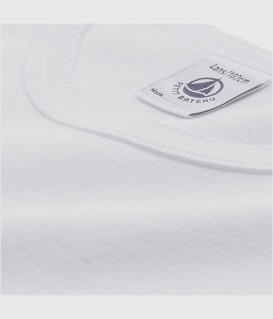 Lot de 2 tee-shirts manches longues blancs petite fille en coton biologique variante 1