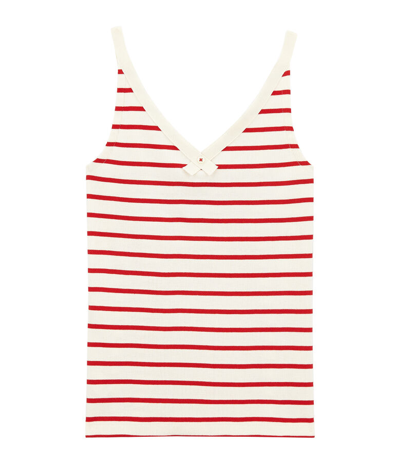 Hemdjes 100 jaar comfort vrouw wit/rood