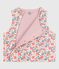 Gilet sans manche réversible bébé en coton imprimé blanc MARSHMALLOW/rose JOLI