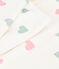 Pyjama enfant en coton &eacute;ponge &agrave; c&oelig;urs &eacute;cru/multicouleur