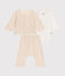 Driedelige set van lichte fleece voor baby's blauw AVALANCHE/ BEACH