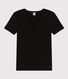 L'Iconique, T-shirt met korte mouw van effen ribstof voor dames