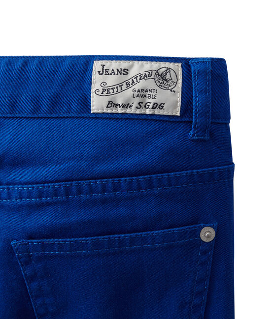 Pantalon de couleur garçon en jean bleu PERSE