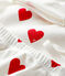 Geschenkset met rode hartjes van biologisch katoen voor baby's wit MARSHMALLOW/rood TERKUIT