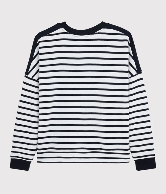 Sweatshirt Dames wit MARSHMALLOW/blauw SMOKING