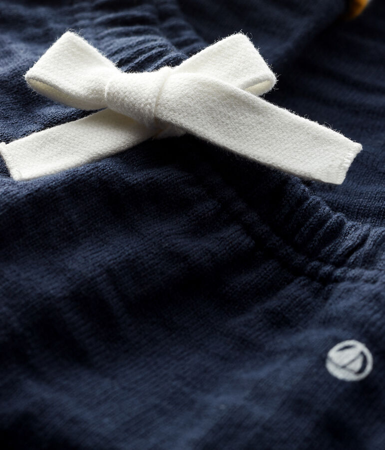 Pantalon b&eacute;b&eacute; gar&ccedil;on en tubique bleu