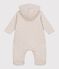 Combinaison ouatin&eacute;e b&eacute;b&eacute; &agrave; capuche et pieds, unie beige MONTELIMAR CHINE