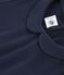 T-shirt met korte mouwen in biokatoen voor meisjes blauw SMOKING