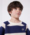 Uniseks katoenen sweatshirt met streepjes voor kinderen blauw MEDIEVAL/ AVALANCHE