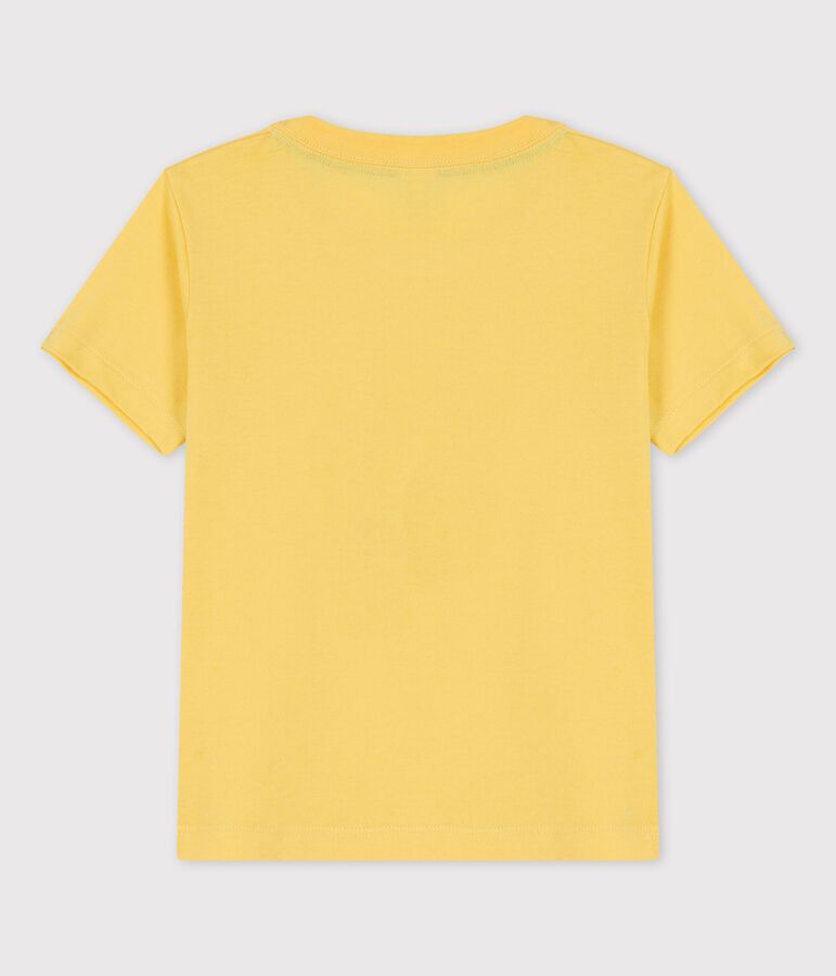 T-shirt manches courtes en coton enfant gar&ccedil;on jaune