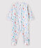 Grijs gemêleerd fluwelen babypyjama met sterren grijs POUSSIERE/wit MULTICO