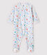 Grijs gemêleerd fluwelen babypyjama met sterren