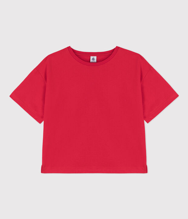 LE BOXY, T-shirt voor dames in katoen rood
