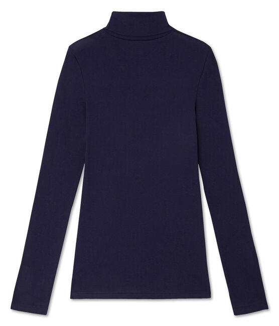 Sous pull femme en coton léger bleu Soir