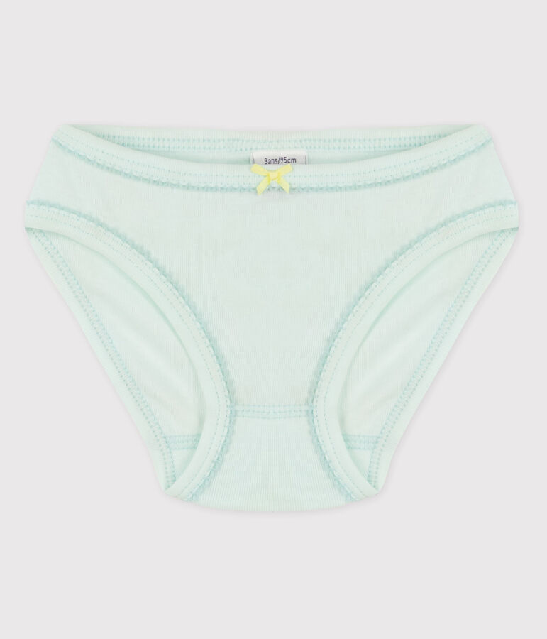 Culotte petite fille en coton bleu