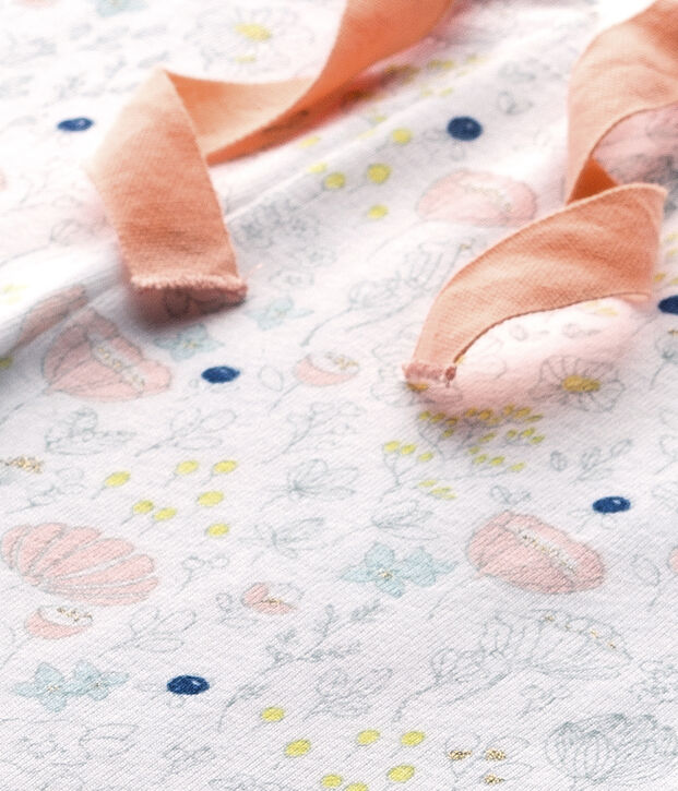 Pantalon de pyjama fille &agrave; coordonner blanc/rose/multicouleur