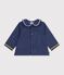Blouse b&eacute;b&eacute; en denim manches longues unie bleu