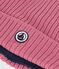 Gebreide kindermuts met fleecevoering roze