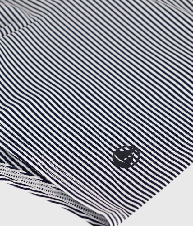 Maillot de bain iconique enfant gar&ccedil;on bleu/blanc