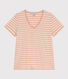 Tee-shirt LE DROIT col V en coton Femme