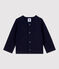 Effen vest in dikke biologische jersey voor baby's blauw SMOKING