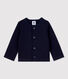 Effen vest in dikke biologische jersey voor baby's