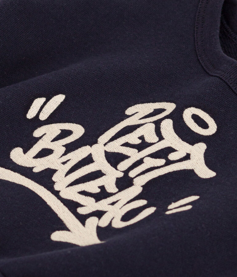 Sweatshirt en molleton b&eacute;b&eacute; bleu SMOKING