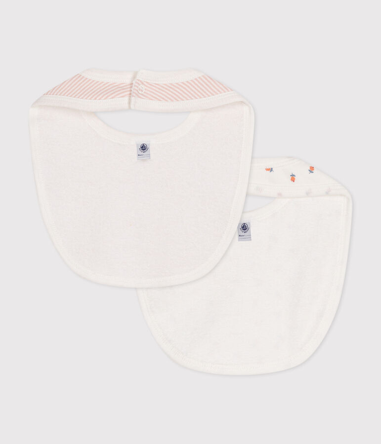 SET VAN 2 KATOENEN SLABBETJES VOOR BABY'S multicouleur