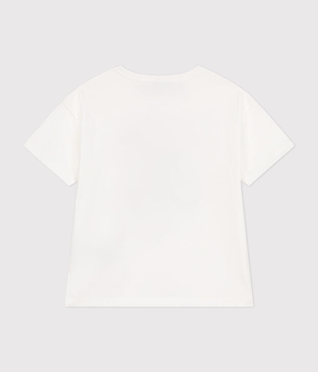 Tee-shirt manches courtes en jersey fin enfant gar&ccedil;on blanc