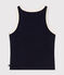 Tanktop in badstof voor meisjes blauw SMOKING