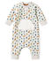 Combinaison longue imprimée bébé garçon gris BELUGA/blanc MULTICO
