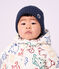 Donsjack van polyester met dierenprint voor baby's ecru/multicouleur