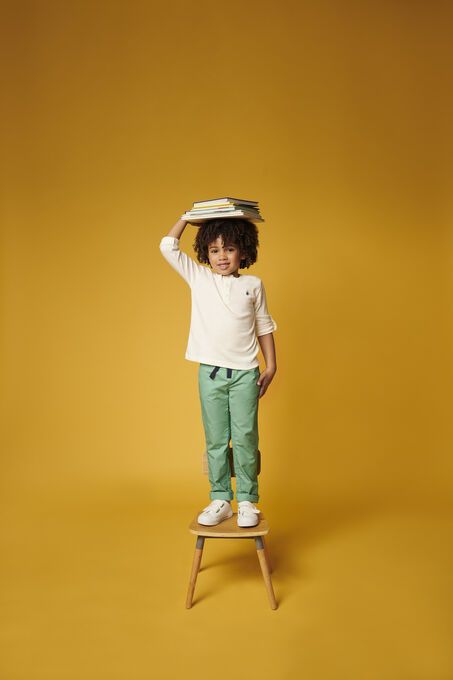 Pantalon en serge enfant garçon vert ALOEVERA