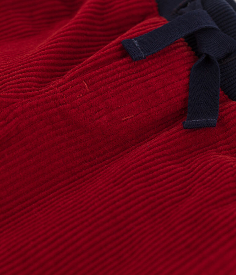 Ribfluwelen regular jongensbroek rood