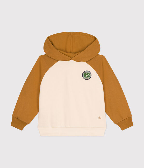 Hoodie van fleece voor jongens beige AVALANCHE/ CUIVRE