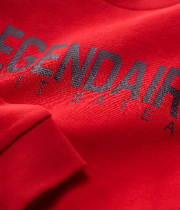 Molton jongens sweatshirt rood