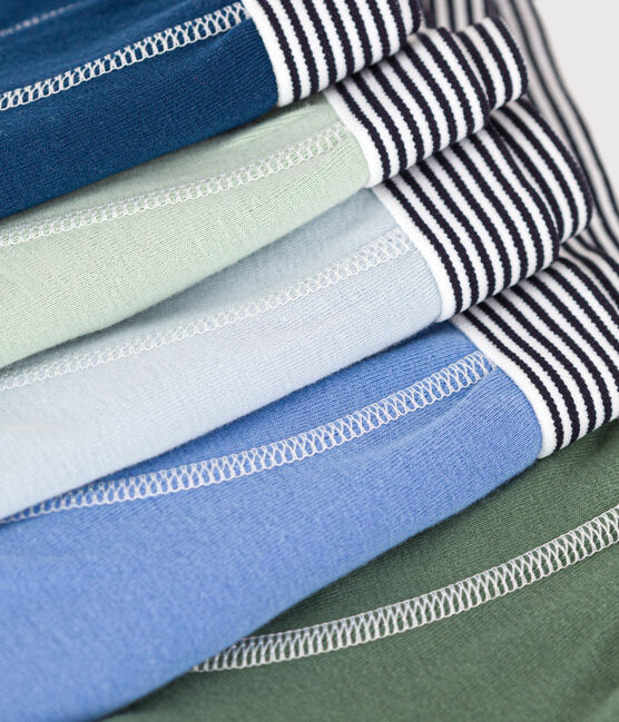 Set met 5 effen boxershorts van katoen voor kinderen variante 1
