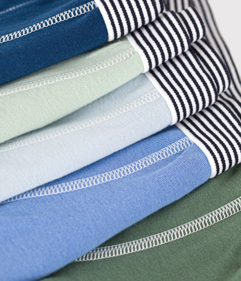 Lot de 5 boxers unis en coton enfant multicouleur