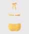 Bikini en slip met streepjes oranje FUSION/wit MARSHMALLOW