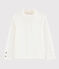 Tee shirt à collerette enfant fille blanc MARSHMALLOW