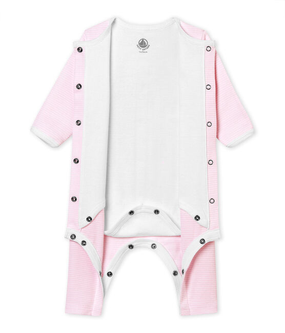 Bodyjama Bébé mixte rose VIENNE/blanc ECUME