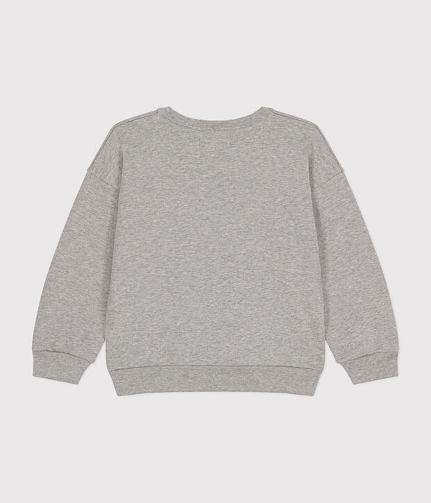 Fleece sweatshirt met Monsieur Madame-motief voor kinderen grijs