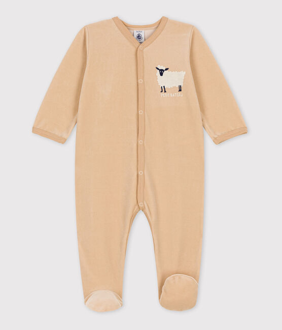 Dors-bien mouton bébé en velours beige TRENCH