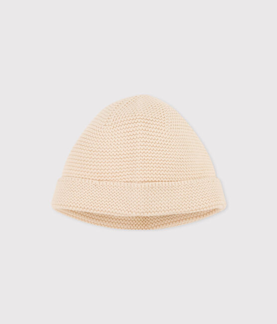 Bonnet tricotté en coton écru AVALANCHE