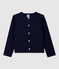 Cardigan en coton enfant fille bleu SMOKING