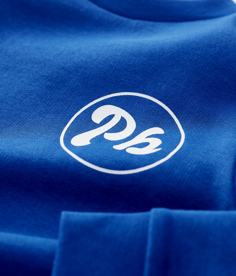 Sweatshirt en molleton enfant gar&ccedil;on bleu MAJOR